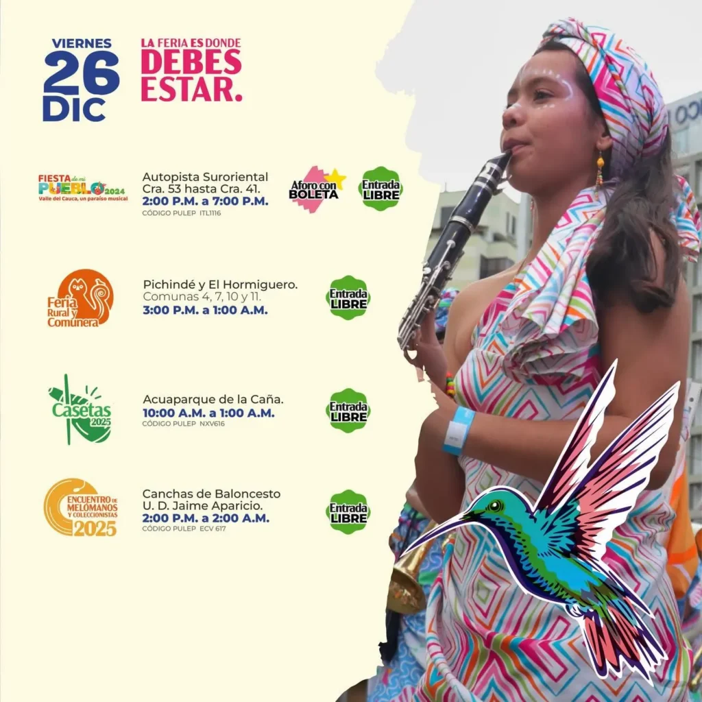 Programación oficial Feria de Cali 2025