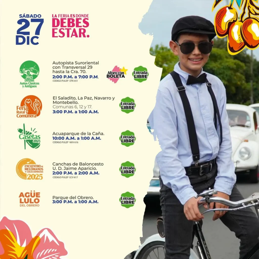 Programación oficial Feria de Cali 2025