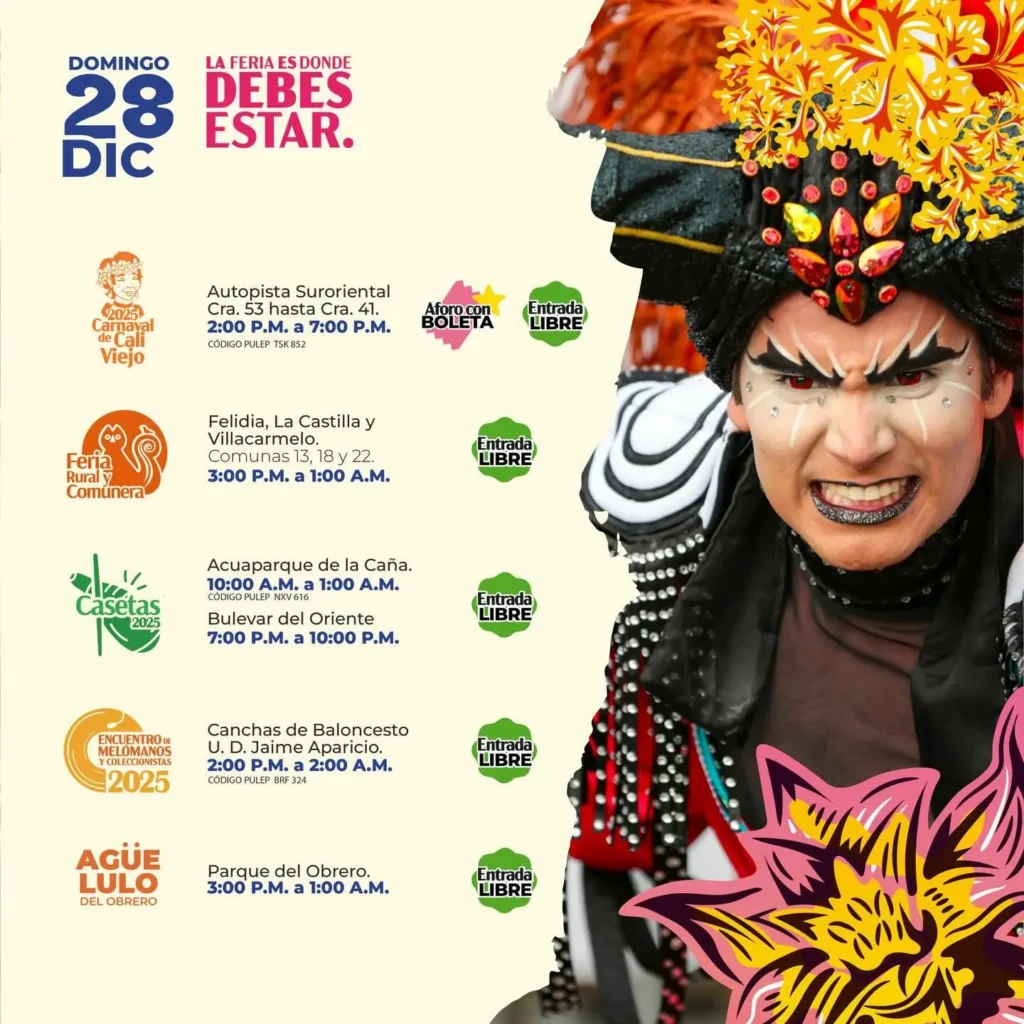Programación oficial Feria de Cali 2025