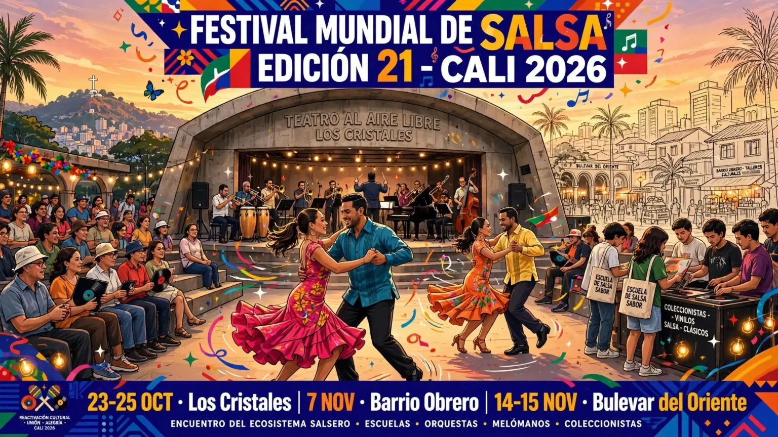 Festival Mundial de Salsa 2026: fechas, escenarios y encuentro sin competencia